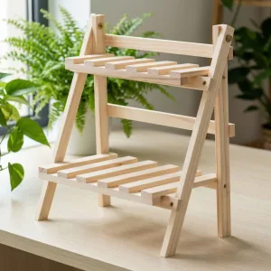 wooden storage rack. wooden shelf rack