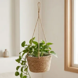 hanging planter, woven flower pot, hanging planter, macrame plant hanger, hanging pot, hanging flower basket, wall plant holders