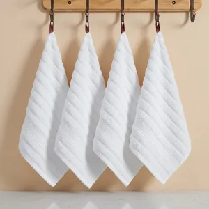 Set van 4 superabsorberende katoenen gezichtshanddoeken