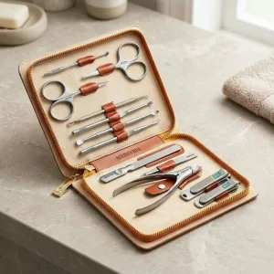 12-delige professionele nagelmanicure- en pedicuretoolset van roestvrij staal