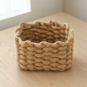 Katoenen touw opbergmand stijlvolle geweven organizer
