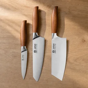 3-delige professionele Japanse keukenmessenset van roestvrij staal