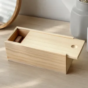 Houten opbergdoos met schuifdeksel