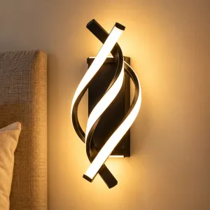Stijlvolle gebogen aluminium wandlamp met verstelbaar ledlicht